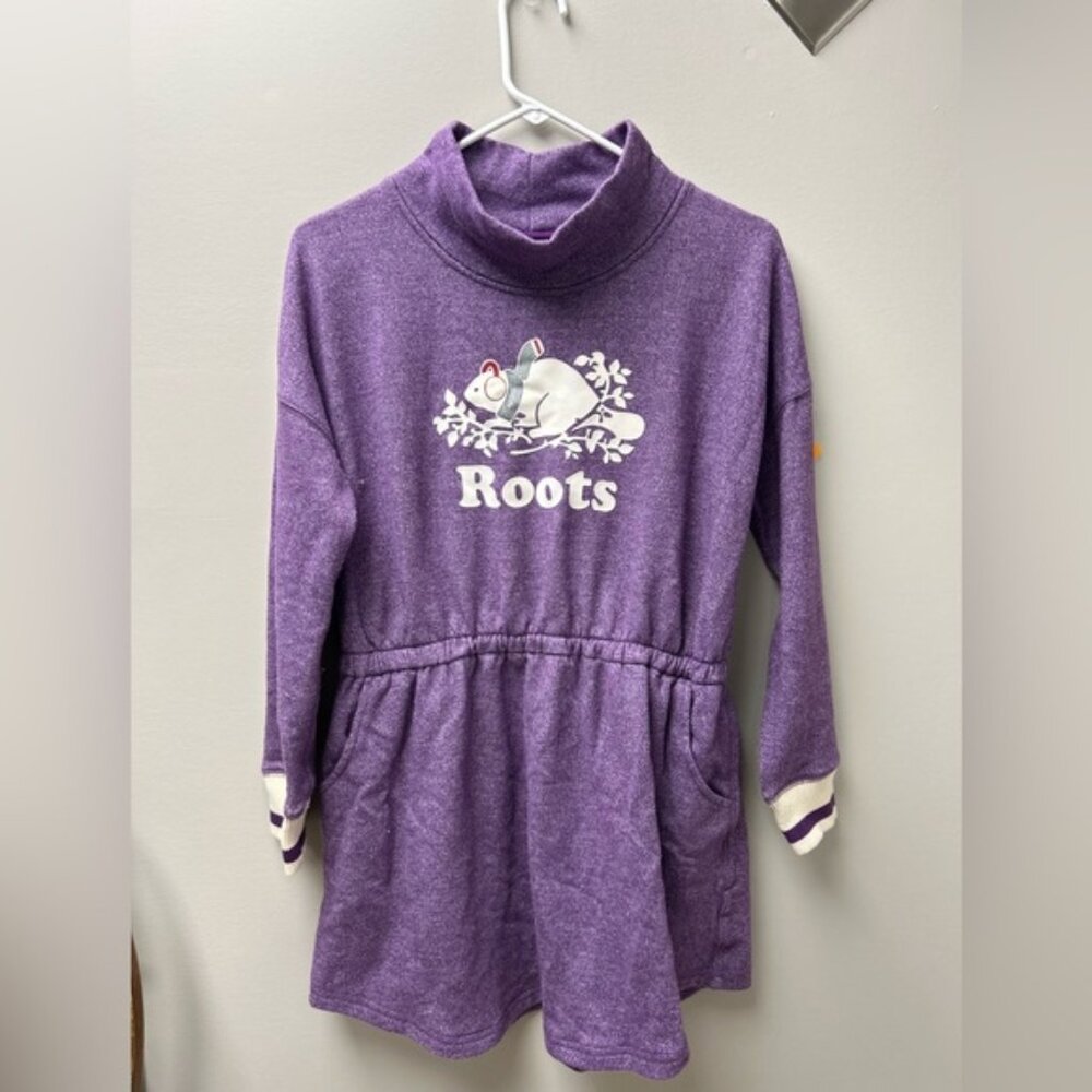 Roots Kids Purple Heathered Long Sleeve Dress